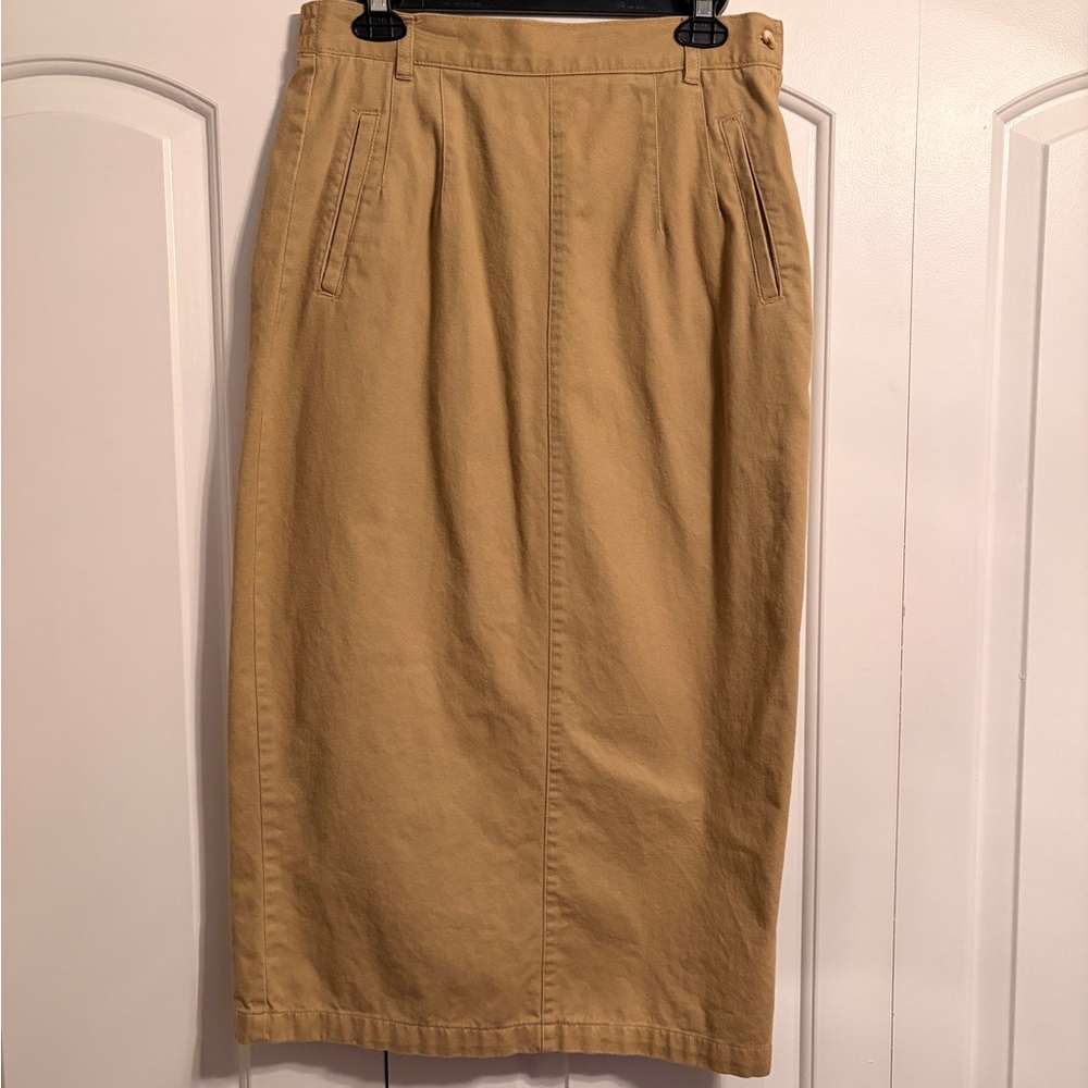 Vintage 90s khaki maxi skirt